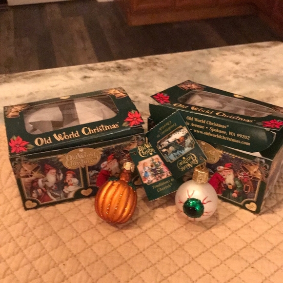 Party Supplies Old World Christmas Halloween Mini Pumpkin Evil Eye